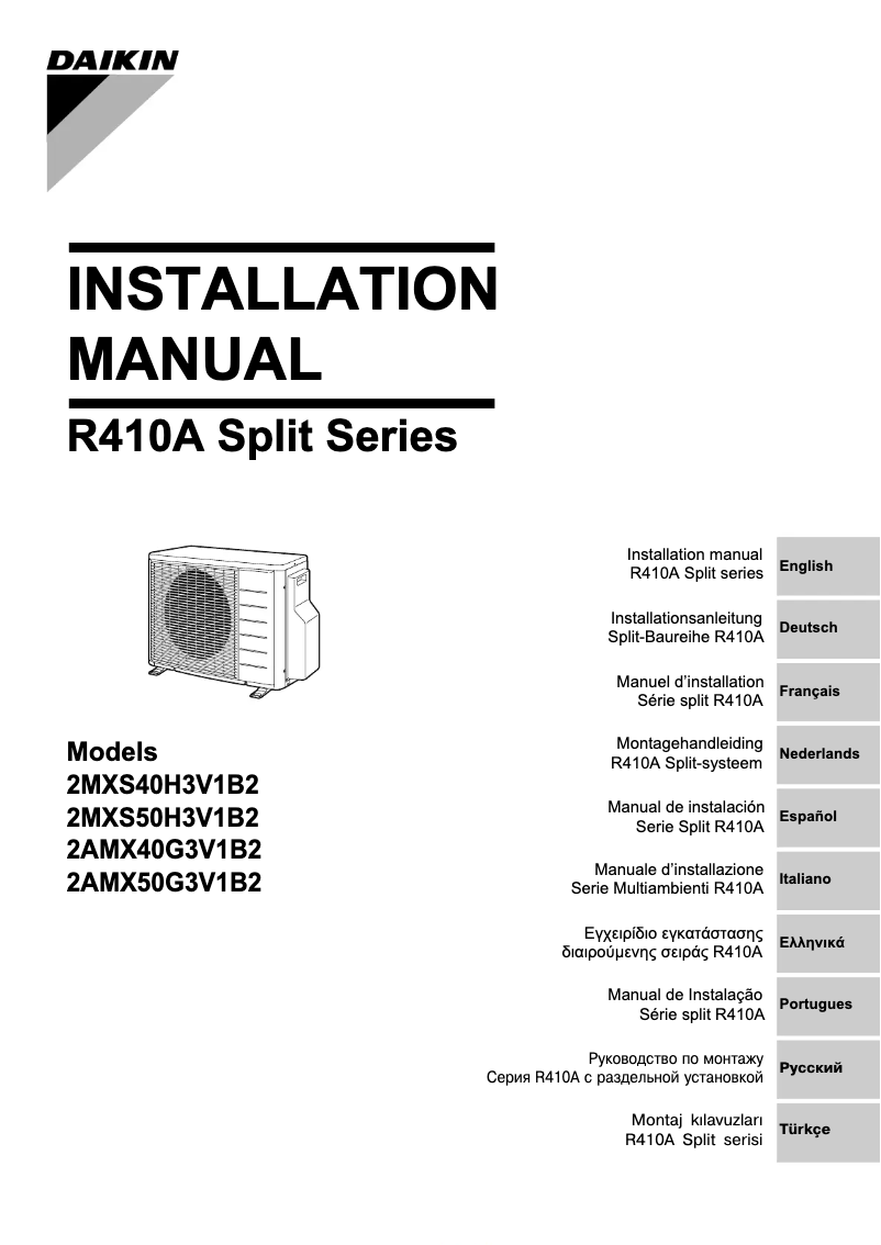 Página 1 del manual Manual de usuario Daikin 2MXS50H3V1B2