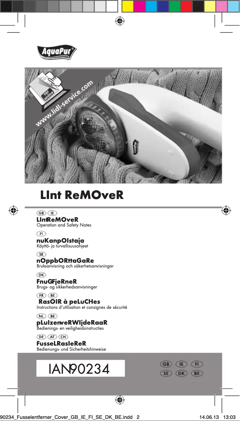 Imagen de la primera página del manual del dispositivo IAN 90234