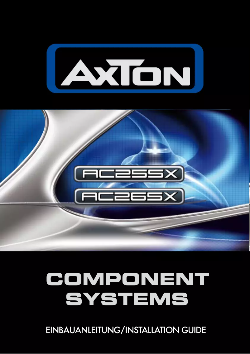 Page n°1 - Manuel utilisateur Axton AC25SX