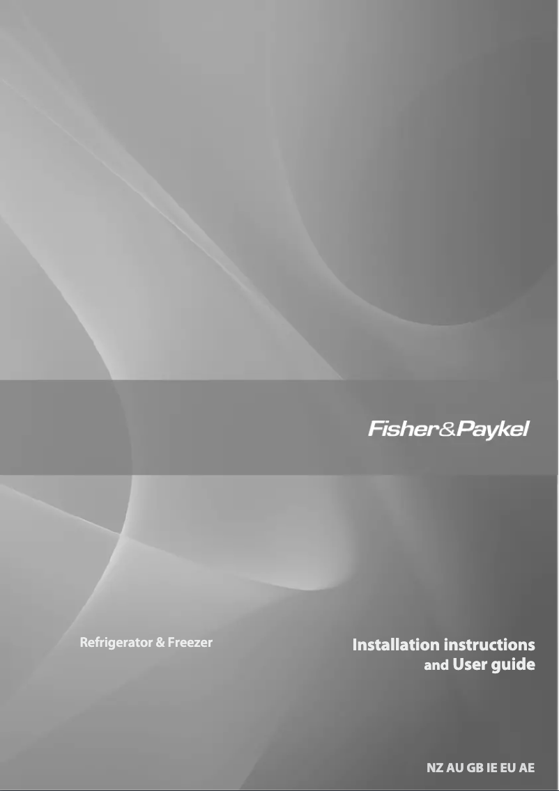 Page n°1 - Manuel utilisateur Fisher & Paykel H280X