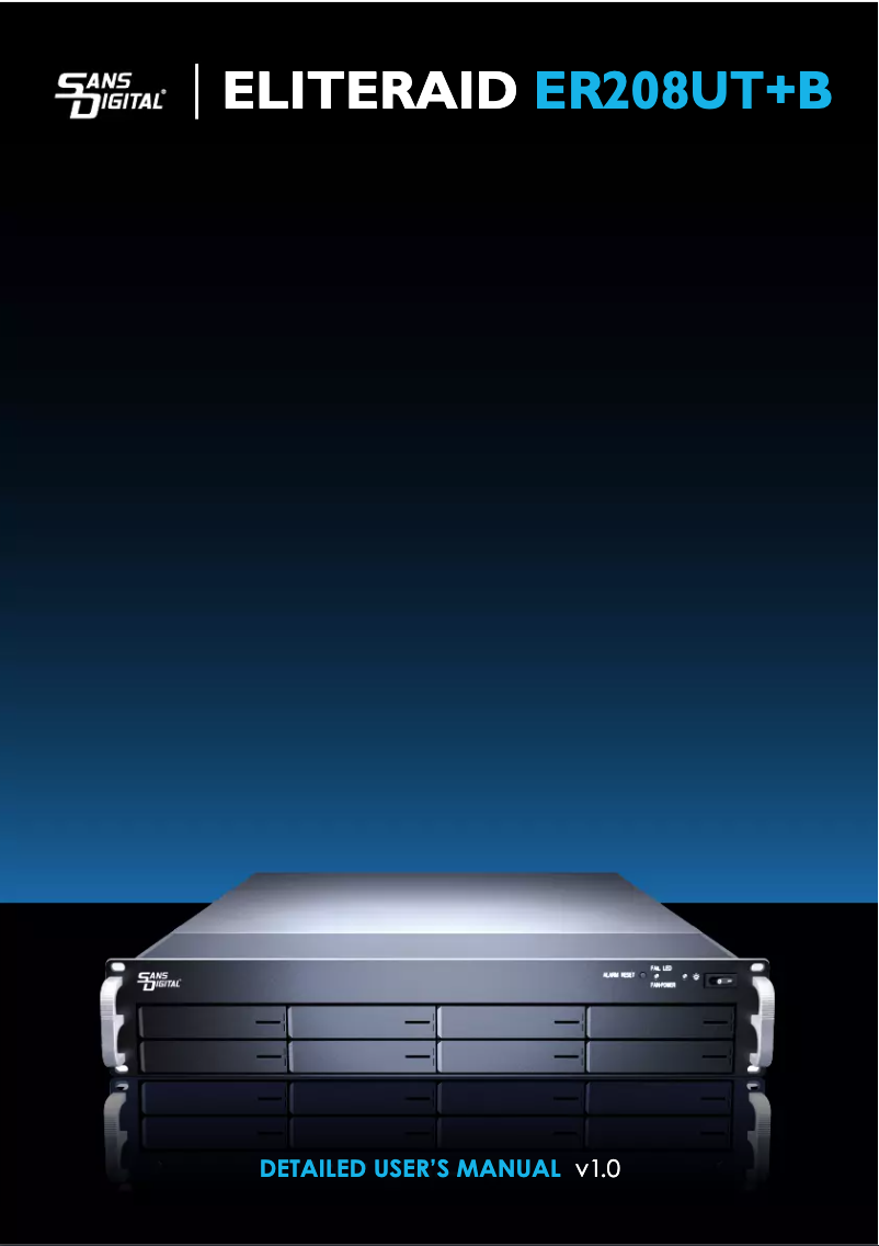 Page n°1 - Manuel utilisateur Sans Digital EliteRAID ER208UT+B