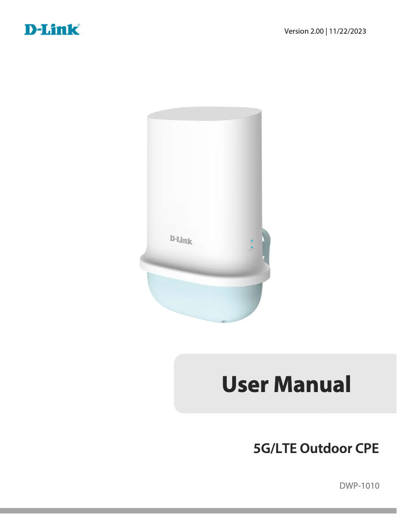 Image de la première page du manuel de l'appareil DWP-1010