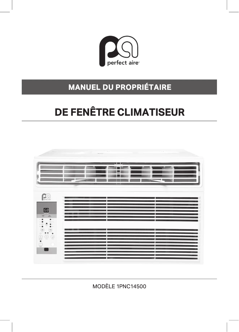 Page 1 de la notice Manuel utilisateur Perfect Aire 1PNC14500