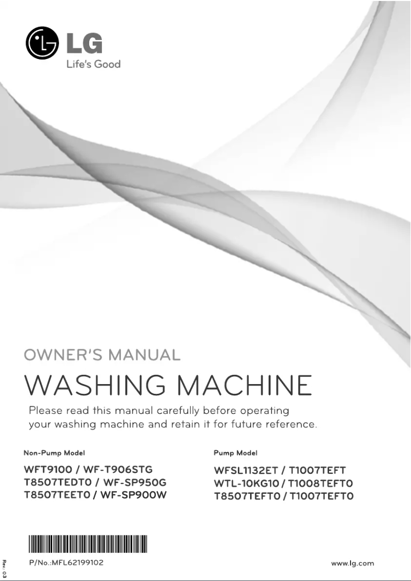 Page 1 de la notice Manuel utilisateur LG WF-SP900W