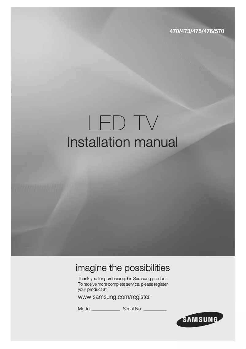 Image de la première page du manuel de l'appareil HG26EA473KW