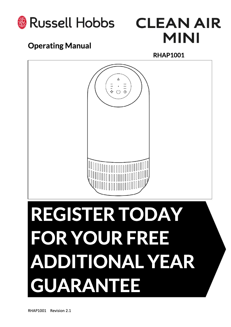 Page n°1 - Manuel utilisateur Russell Hobbs Clean Air Mini RHAP1001