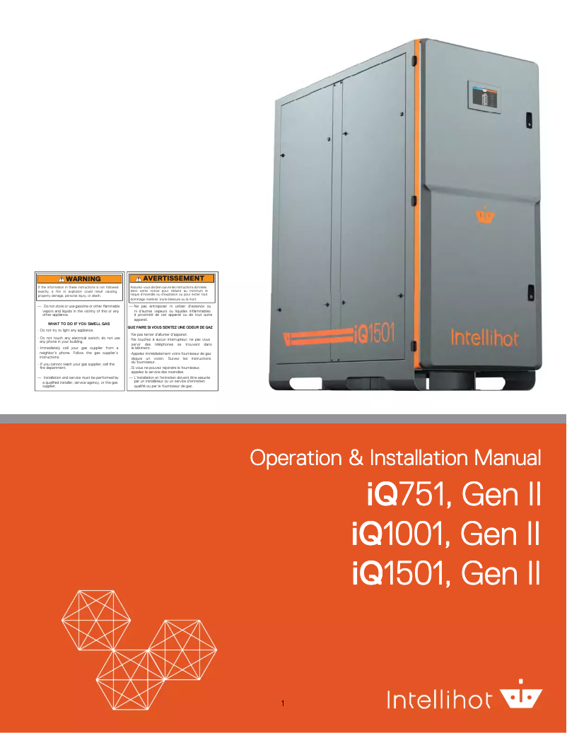 Image de la première page du manuel de l'appareil iQ1501 Gen II