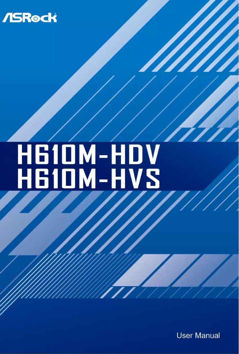 Image de la première page du manuel de l'appareil H610M-HDV