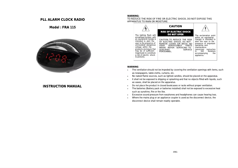 Page n°1 - Manuel utilisateur Mpman FRA115
