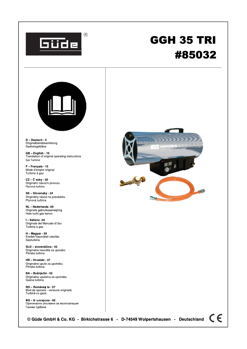 Página 1 del manual Manual de usuario Güde GGH 35 TRI