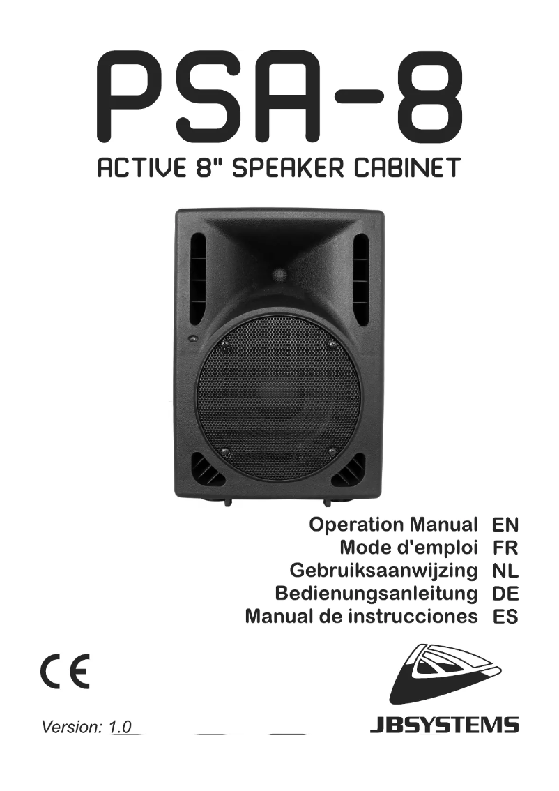 Image de la première page du manuel de l'appareil PSA-08