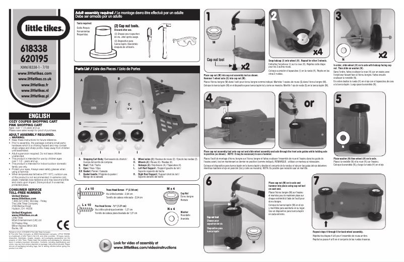 Page 1 de la notice Manuel utilisateur Little Tikes 618338E3