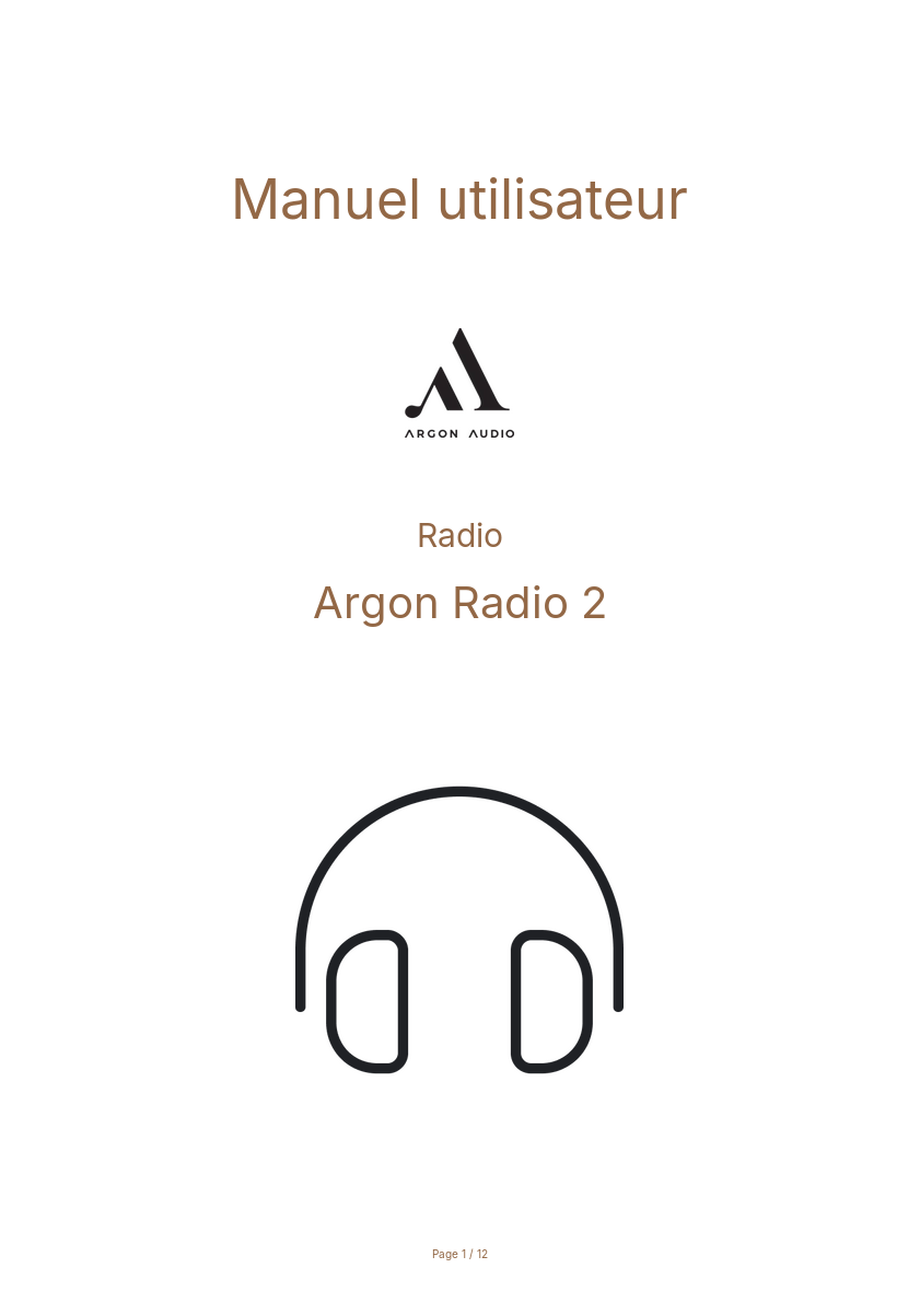 Image de la première page du manuel de l'appareil Radio 2