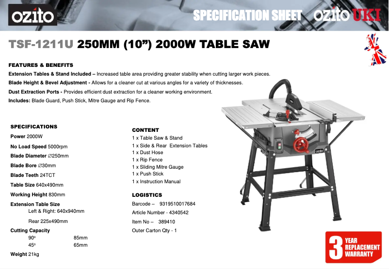 Image de la première page du manuel de l'appareil TSF-1211U