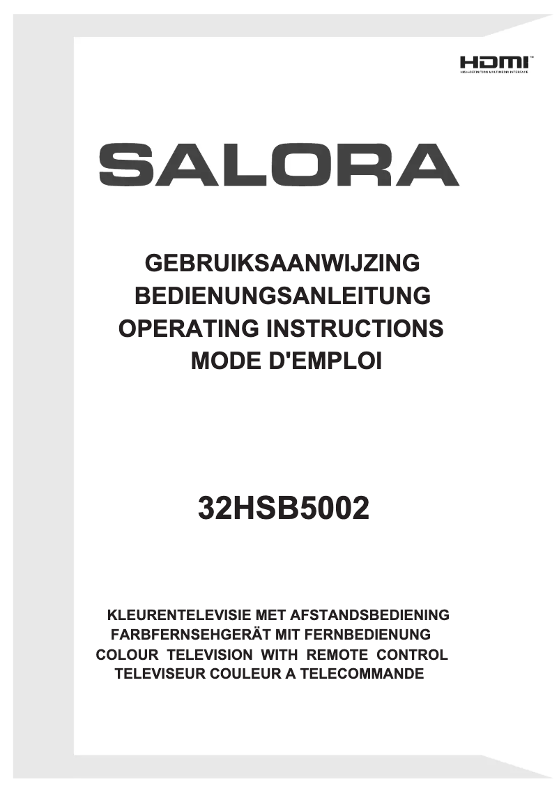 Page 1 de la notice Manuel utilisateur Salora 32HSB5002