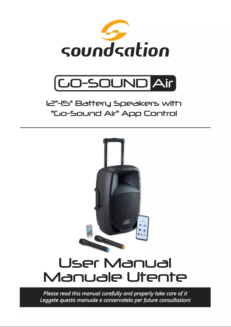 Page 1 de la notice Manuel utilisateur Soundsation Go-sound Air