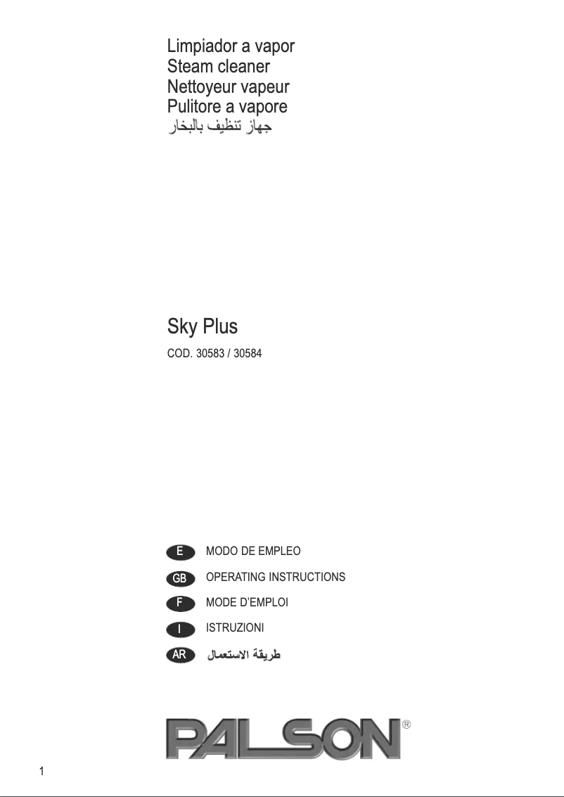 Page n°1 - Manuel utilisateur Palson Sky Plus
