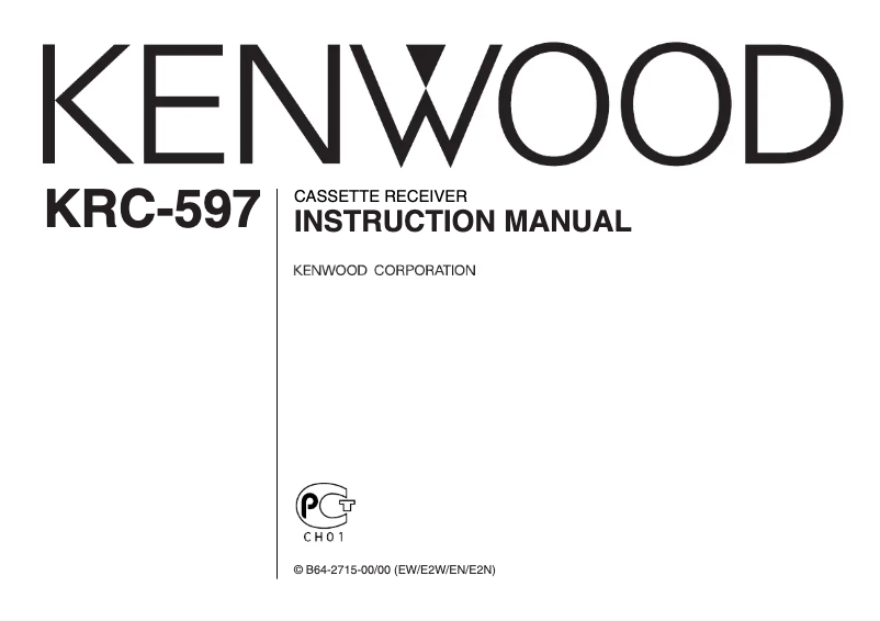Page 1 de la notice Manuel utilisateur Kenwood KRC-597