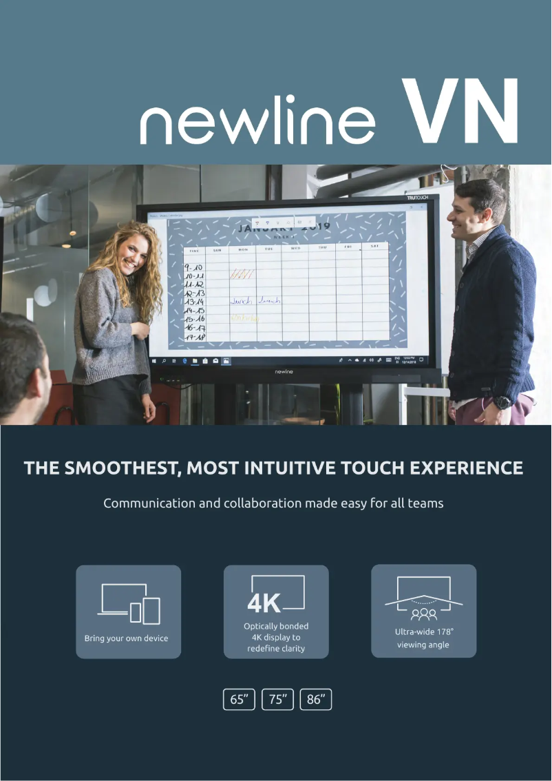 Page n°1 - Brochure Newline TruTouch X Series