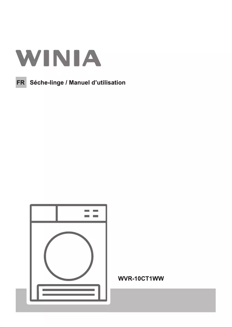 Page 1 of the manual User Manual Winia WVR-10CT1WW