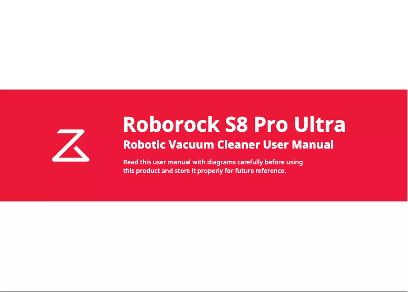 Page n°1 - Manuel utilisateur Roborock S8 Pro Ultra