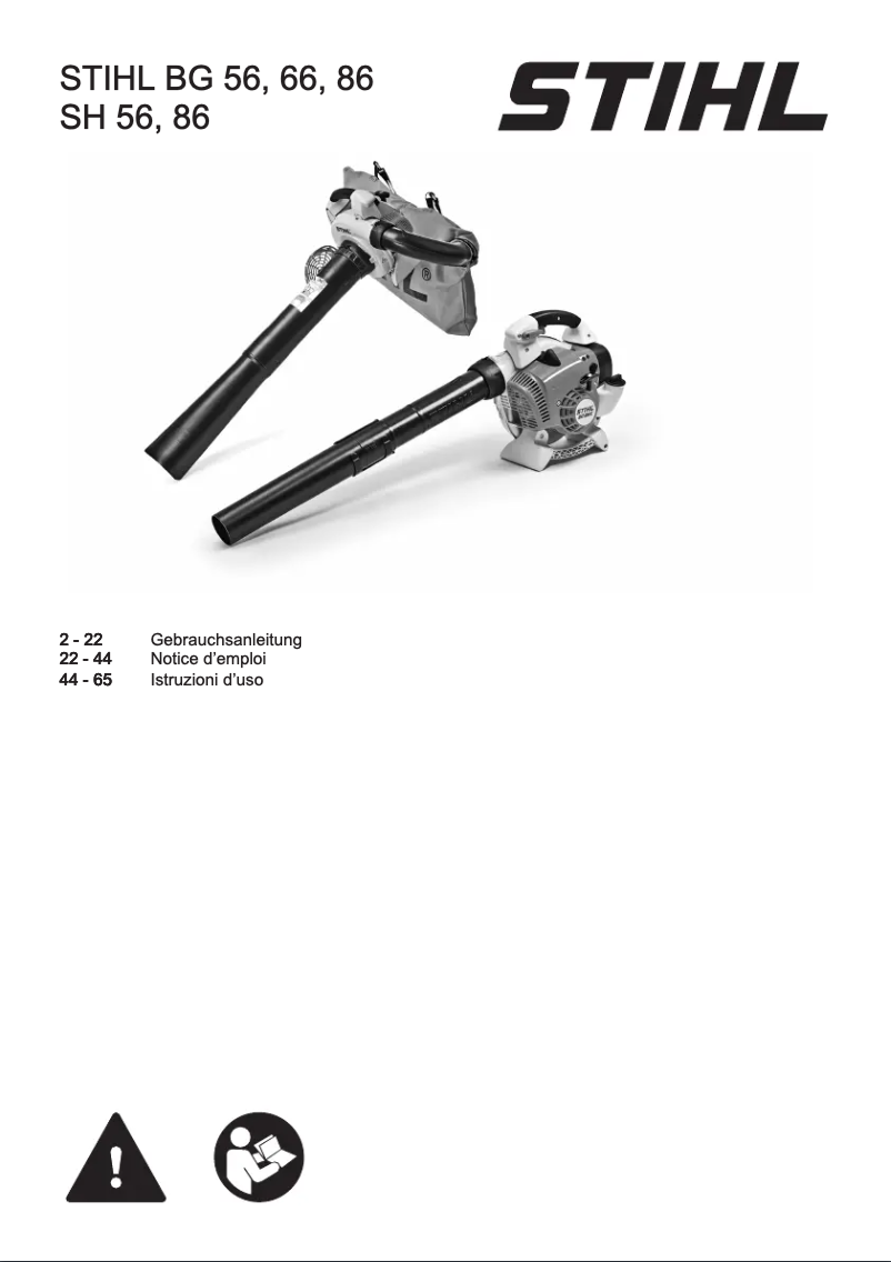 Página 1 del manual Manual de usuario Stihl BG 86