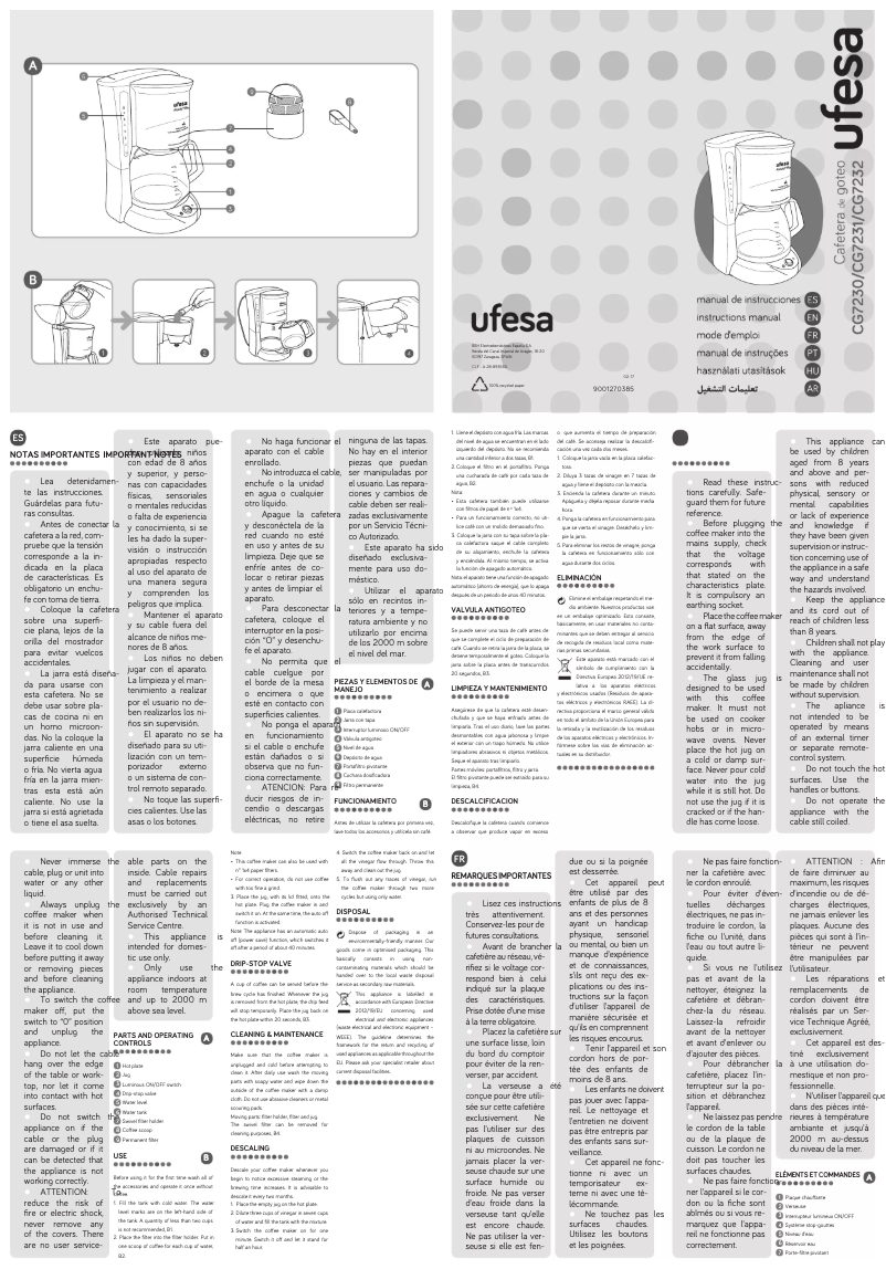 Image de la première page du manuel de l'appareil CG7231