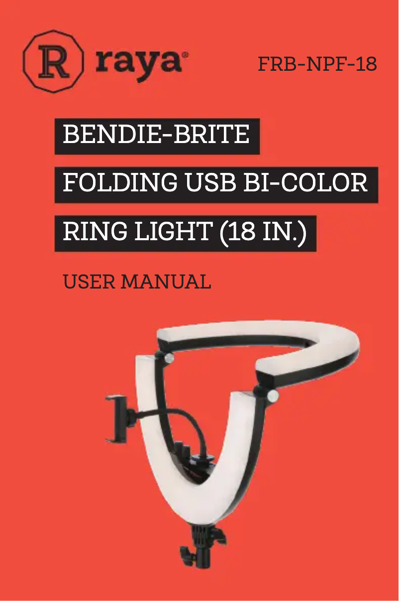 Page 1 de la notice Manuel utilisateur Raya Bendie-Brite FRB-NPF-18