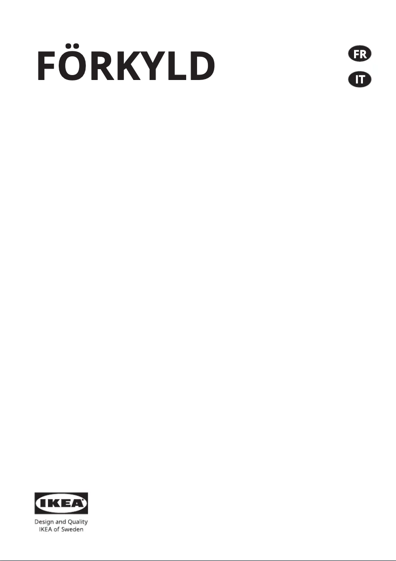Image de la première page du manuel de l'appareil FÖRKYLD 104.964.63