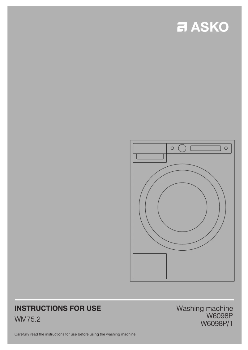 Image de la première page du manuel de l'appareil W6098P.W