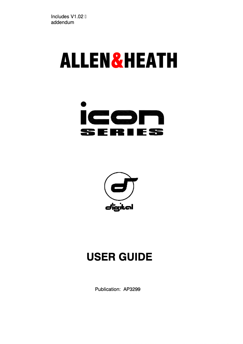 Page n°1 - Manuel utilisateur Allen & Heath DL1000