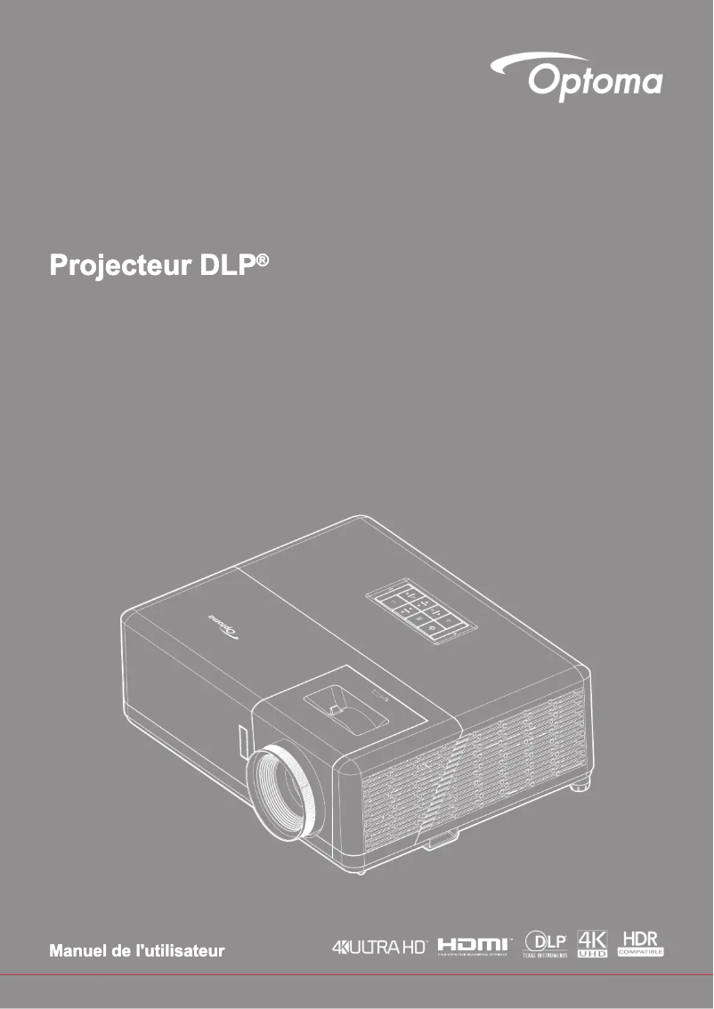 Page n°1 - Manuel utilisateur Optoma UHZ45