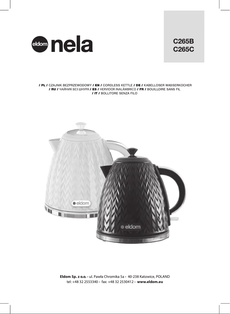 Image de la première page du manuel de l'appareil Nela C265B