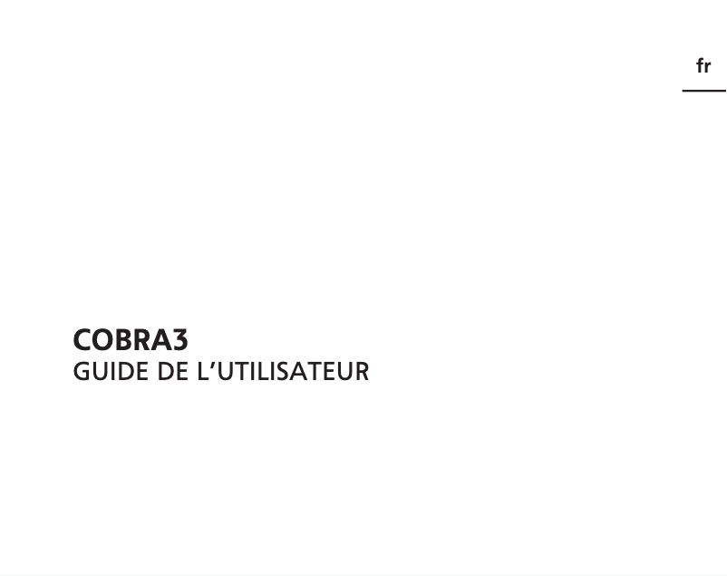 Page 1 de la notice Manuel utilisateur Suunto Cobra 3