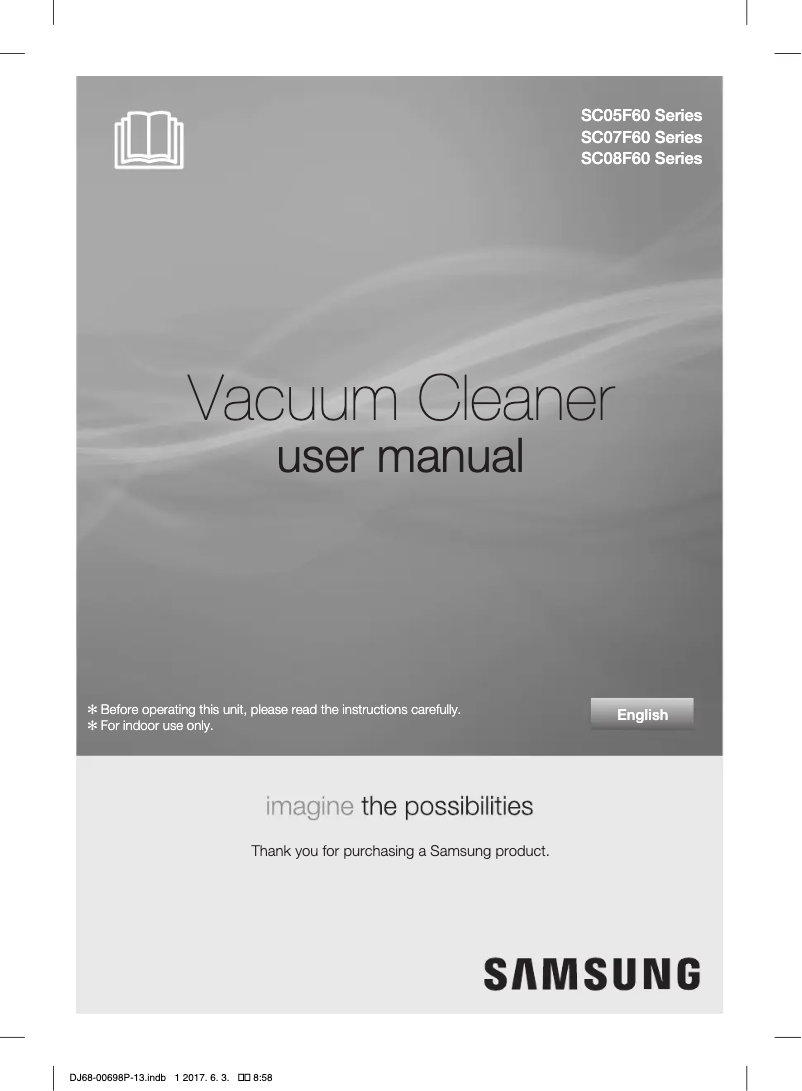 Page 1 de la notice Manuel utilisateur Samsung SC15F60WU