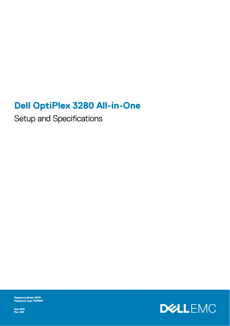 Page 1 de la notice Manuel utilisateur Dell OptiPlex 3280 All-in-One