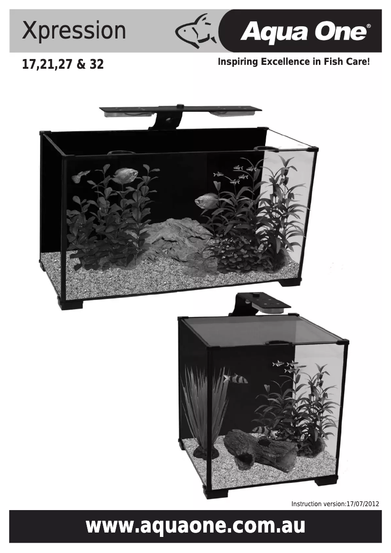 Page 1 of the manual User Manual Aqua One Xpression 21