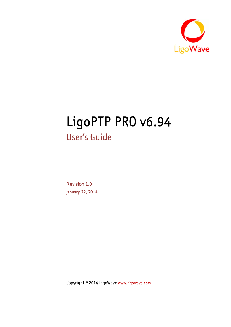 Page n°1 - Manuel utilisateur LigoWave 5-23 PRO