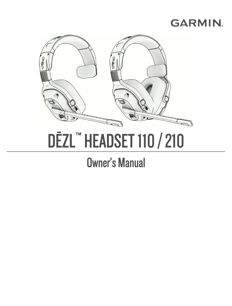 Image de la première page du manuel de l'appareil dēzl Headset 110