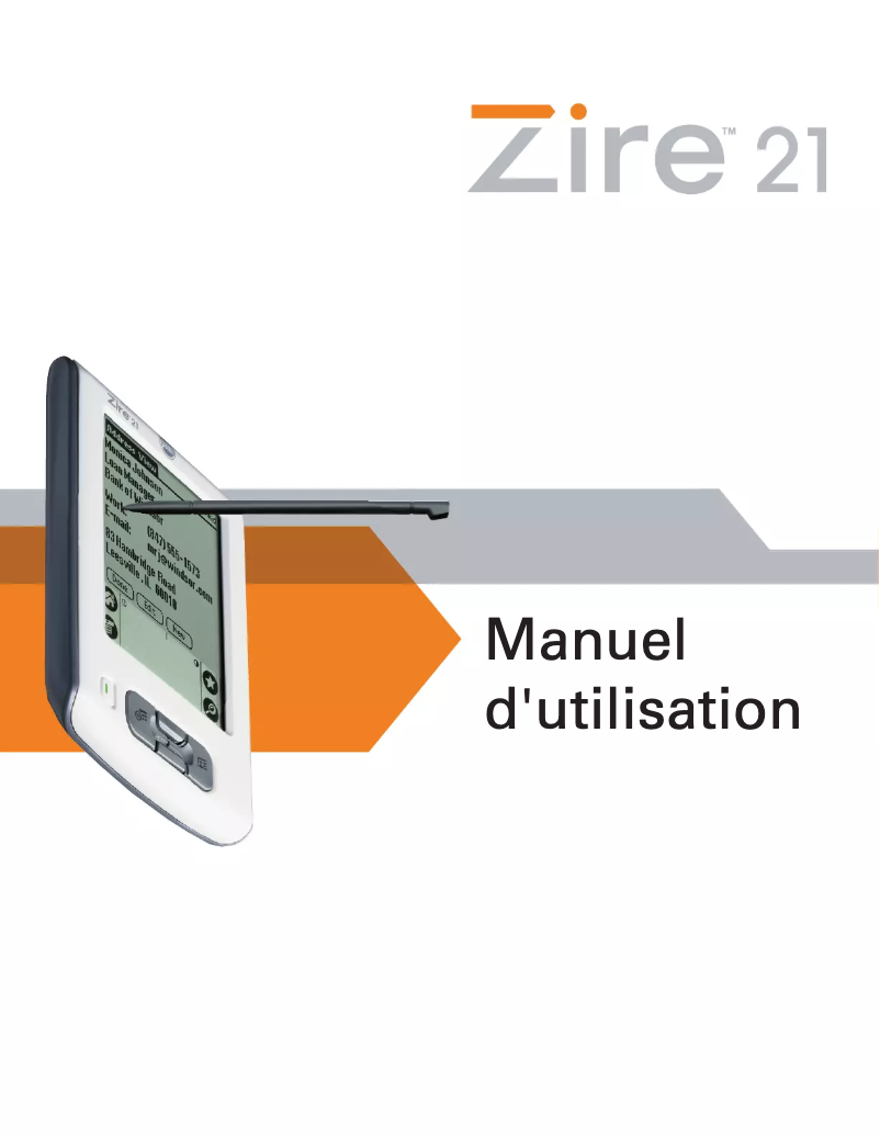 Page n°1 - Manuel utilisateur Palm Zire 21