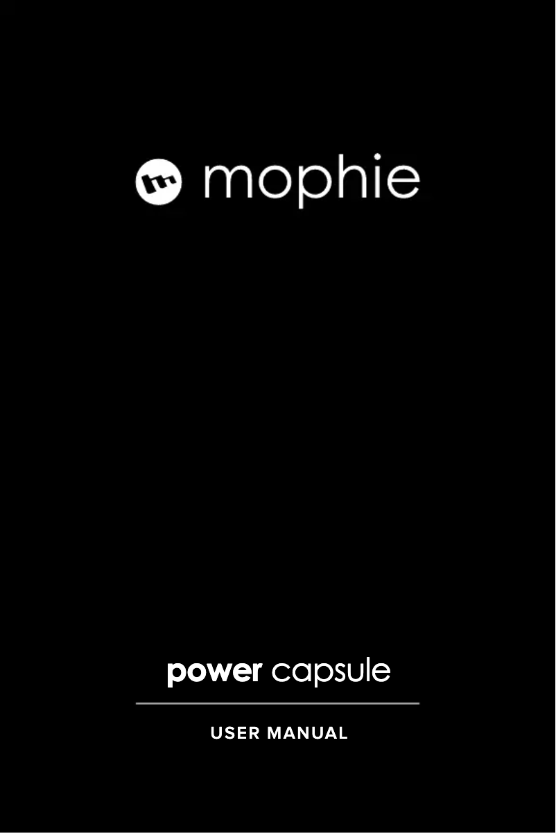 Image de la première page du manuel de l'appareil power capsule