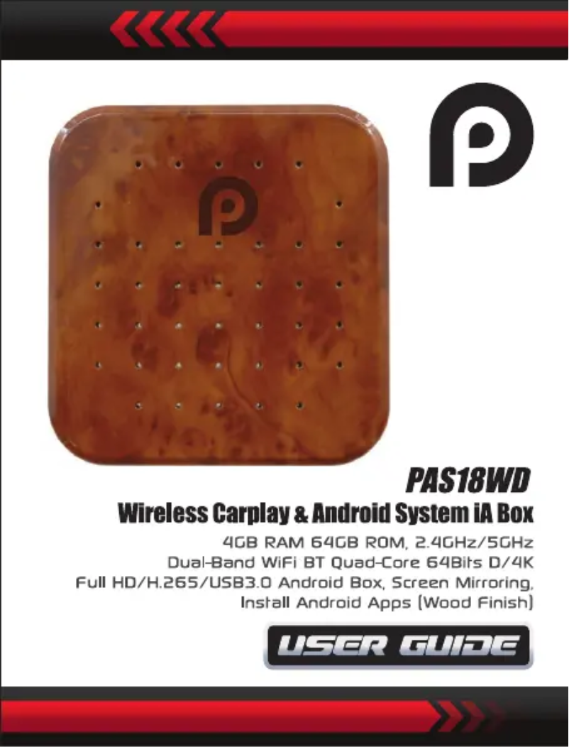 Image de la première page du manuel de l'appareil PAS18WD