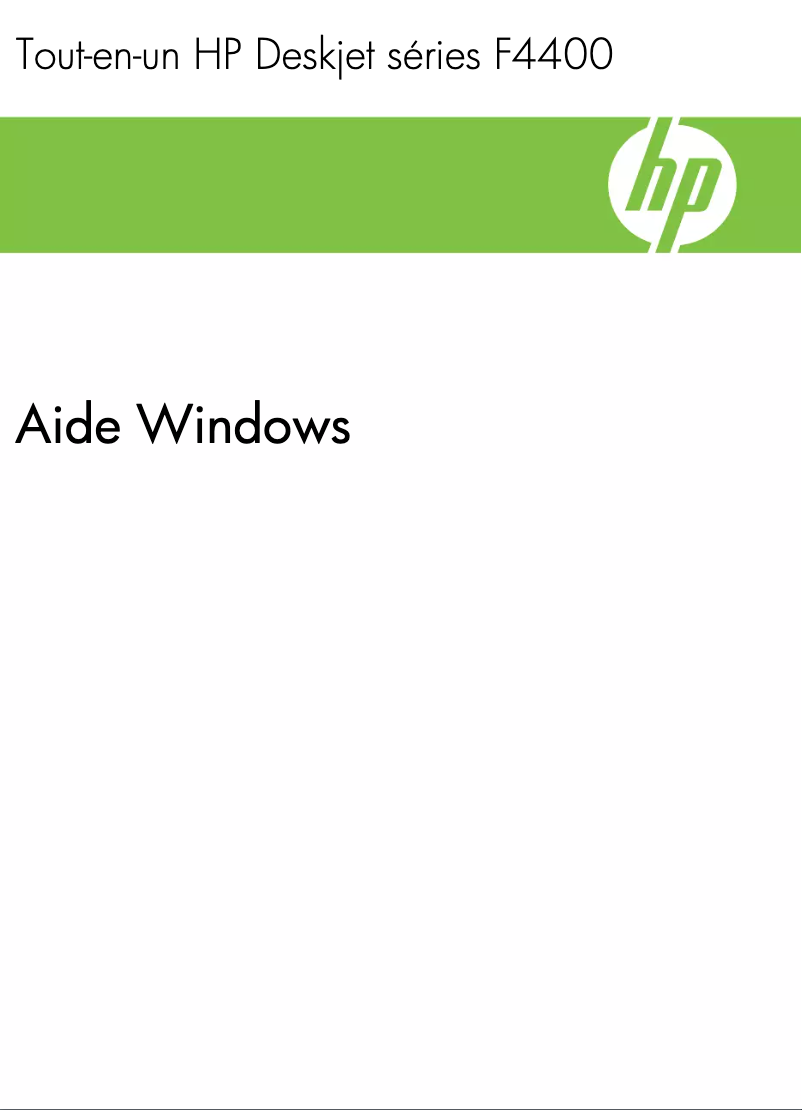 Page 1 de la notice Manuel utilisateur HP Deskjet F4400