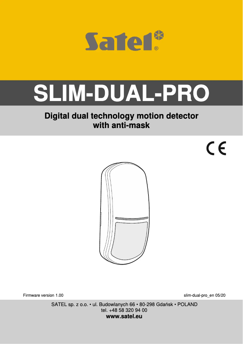 Image de la première page du manuel de l'appareil SLIM-DUAL-PRO