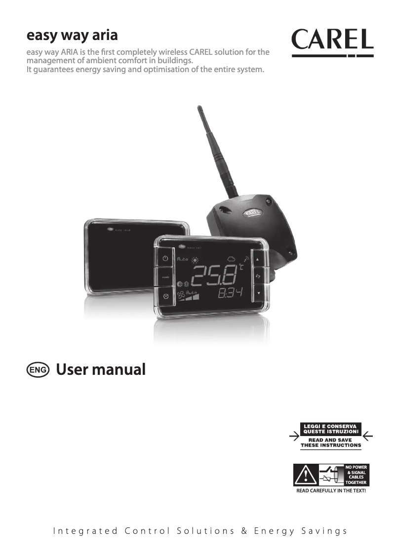 Image de la première page du manuel de l'appareil Easy way aria