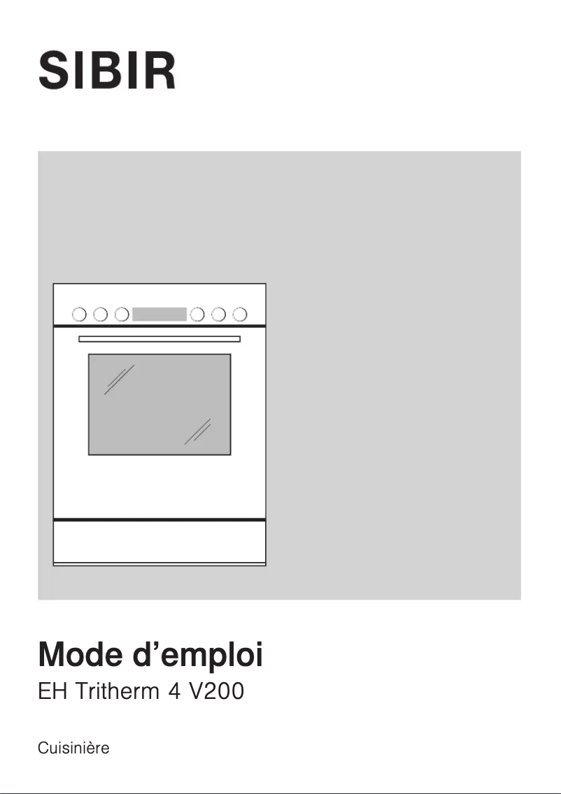 Image de la première page du manuel de l'appareil EH Tritherm 4 V200