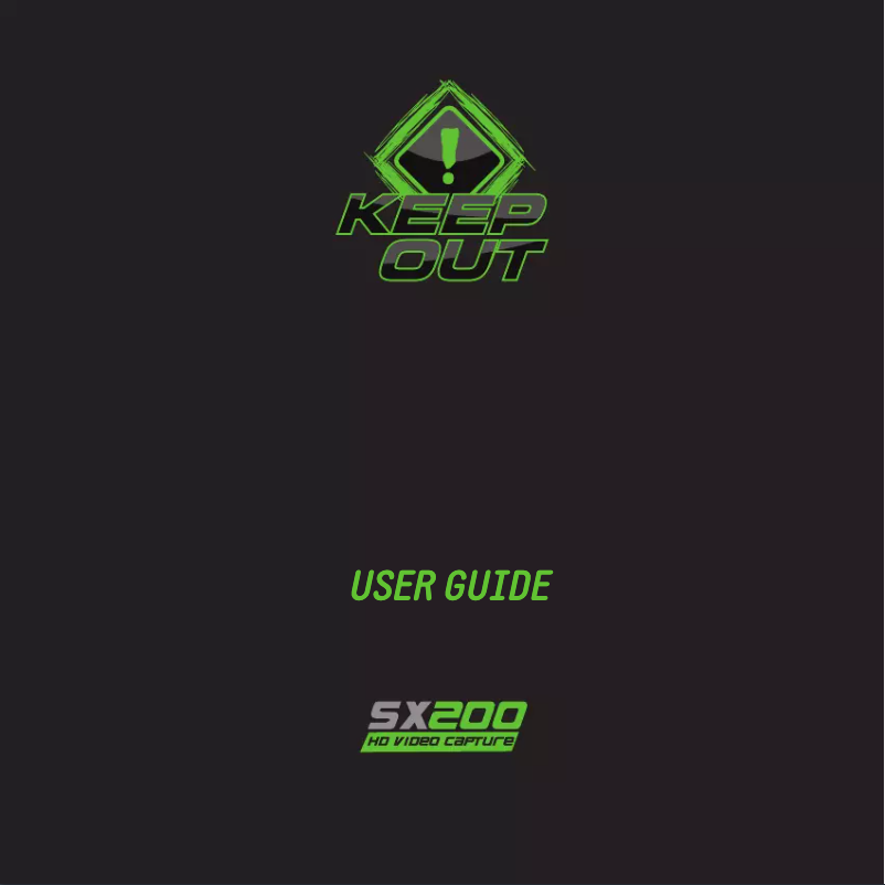 Page n°1 - Manuel utilisateur KeepOut SX200