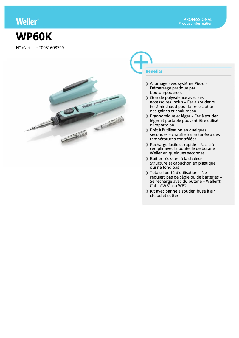 Image de la première page du manuel de l'appareil WP 60K