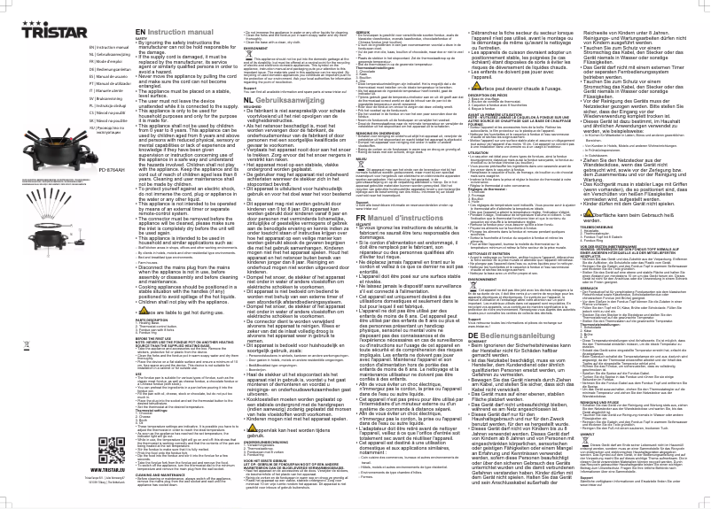 Image de la première page du manuel de l'appareil PD-8765AH