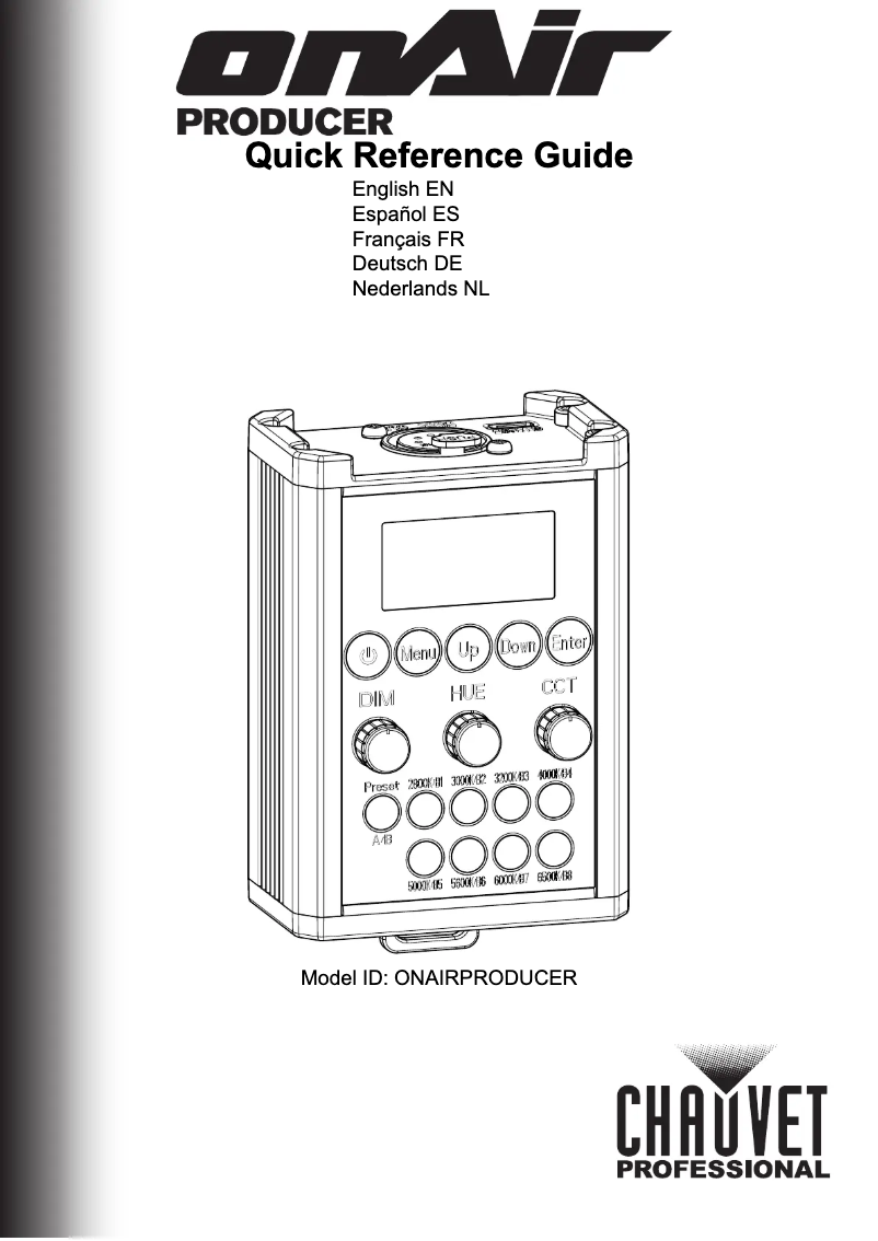 Page 1 de la notice Guide de démarrage rapide Chauvet OnAir Producer